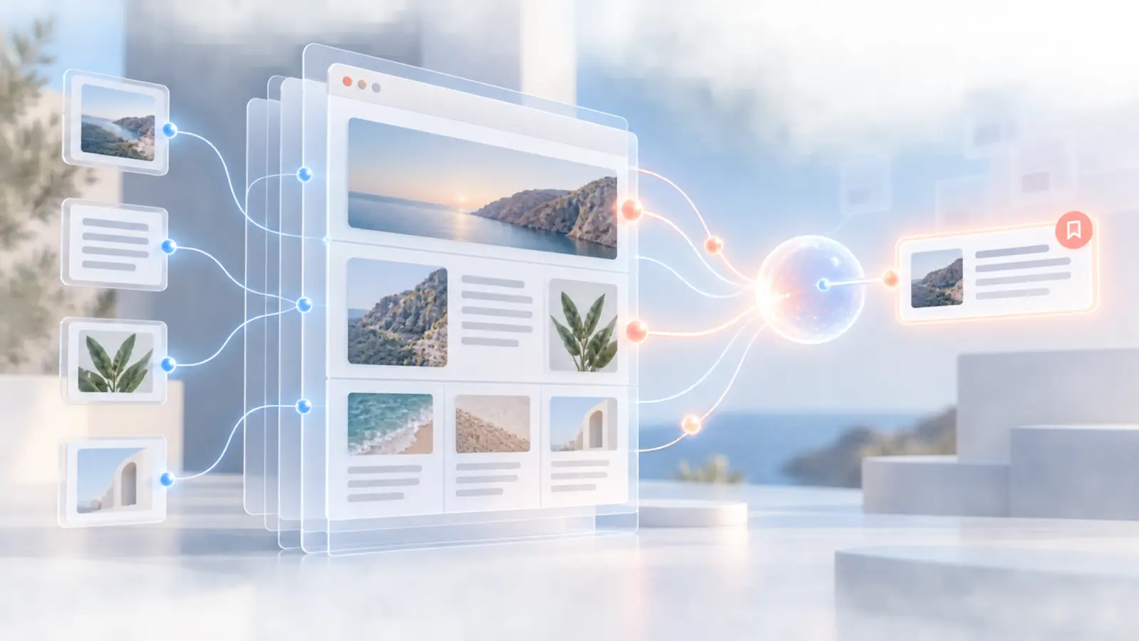 Una web estructurada es analizada y seleccionada como fuente por un sistema de inteligencia artificial